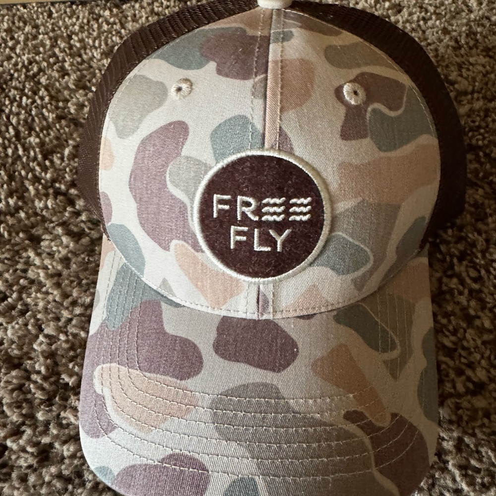 NWT Free Fly Camo Trucker Hat